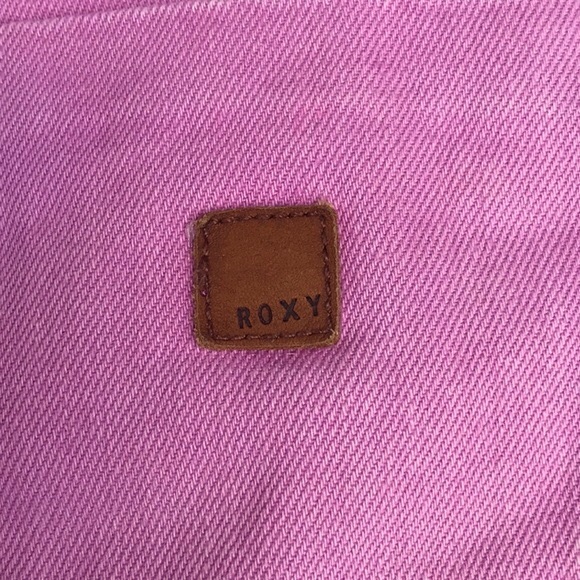Roxy Pink Denim Button Fly Shorts Size 27 - Picture 5 of 16